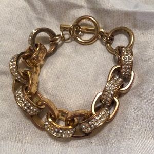 NWOT Gold Diamond Chain Link Bracelet